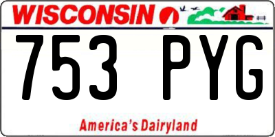 WI license plate 753PYG