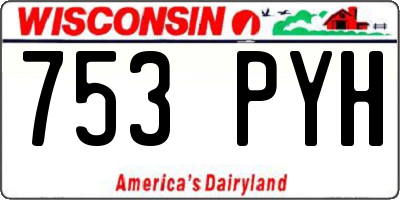 WI license plate 753PYH