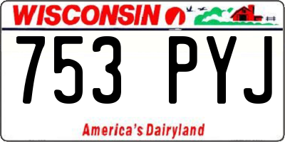 WI license plate 753PYJ
