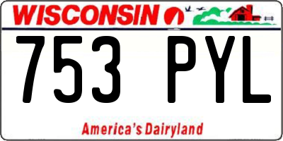 WI license plate 753PYL