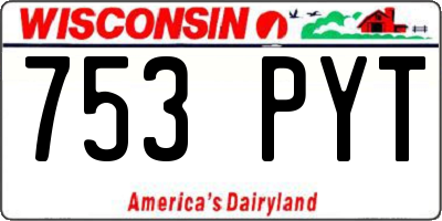 WI license plate 753PYT