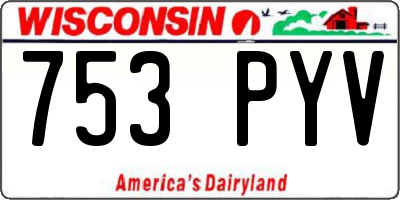 WI license plate 753PYV