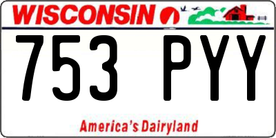 WI license plate 753PYY