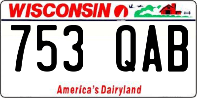 WI license plate 753QAB