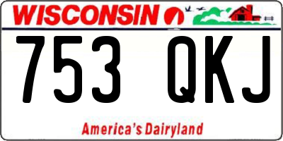 WI license plate 753QKJ