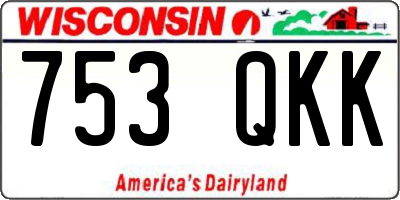 WI license plate 753QKK