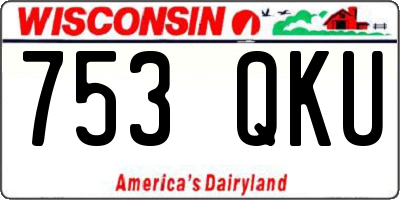 WI license plate 753QKU