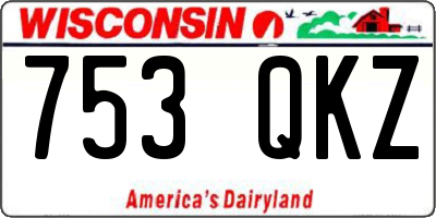 WI license plate 753QKZ