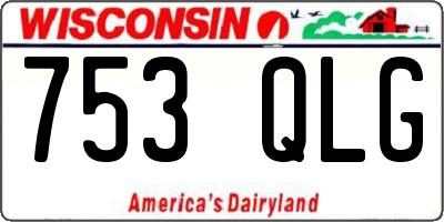 WI license plate 753QLG