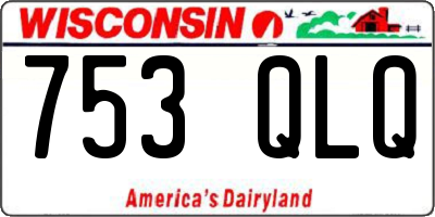 WI license plate 753QLQ