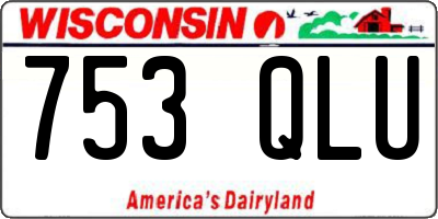 WI license plate 753QLU