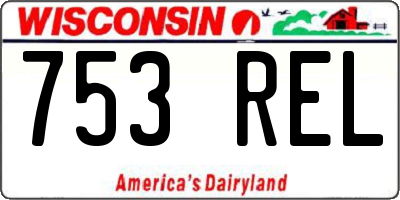 WI license plate 753REL