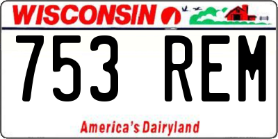 WI license plate 753REM