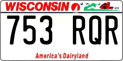 WI license plate 753RQR