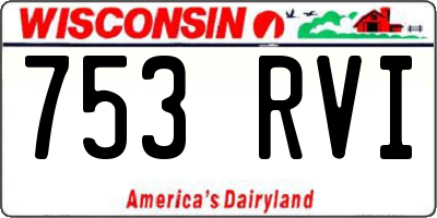WI license plate 753RVI