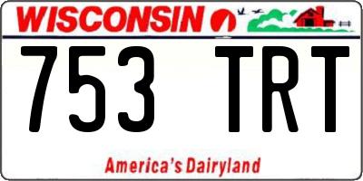 WI license plate 753TRT