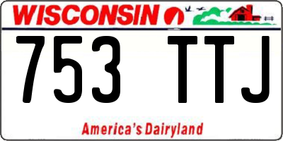 WI license plate 753TTJ