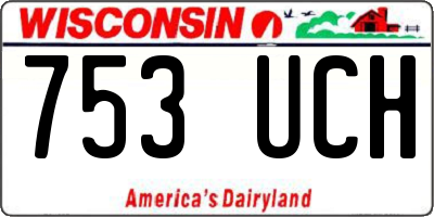 WI license plate 753UCH