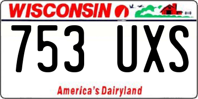 WI license plate 753UXS