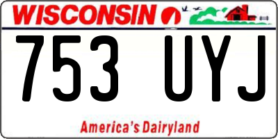 WI license plate 753UYJ