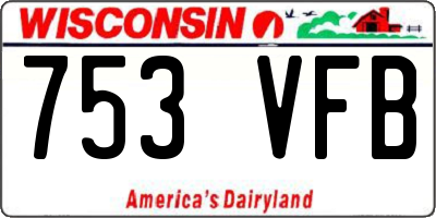 WI license plate 753VFB