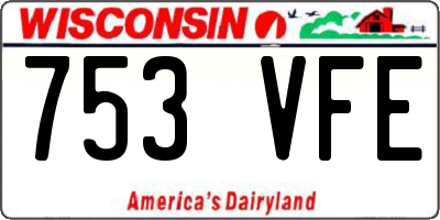 WI license plate 753VFE