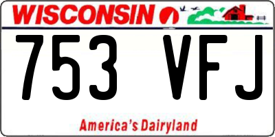 WI license plate 753VFJ