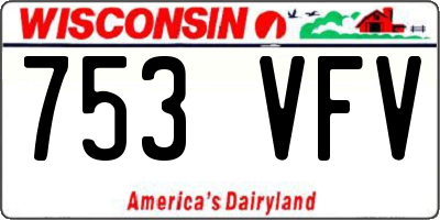 WI license plate 753VFV