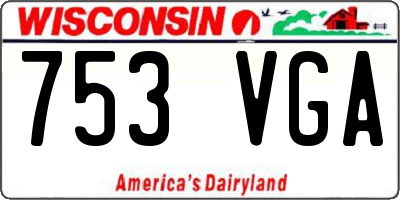 WI license plate 753VGA
