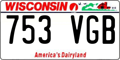 WI license plate 753VGB