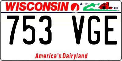 WI license plate 753VGE