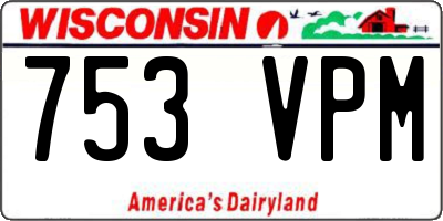 WI license plate 753VPM