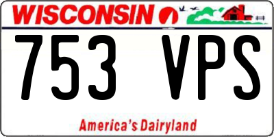 WI license plate 753VPS