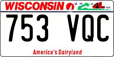 WI license plate 753VQC