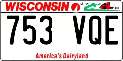 WI license plate 753VQE