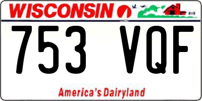 WI license plate 753VQF