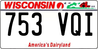 WI license plate 753VQI