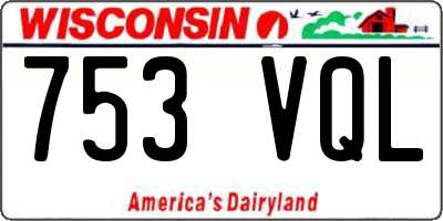 WI license plate 753VQL