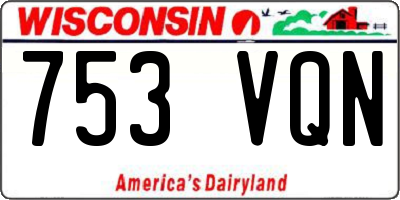WI license plate 753VQN