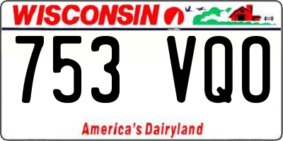 WI license plate 753VQO