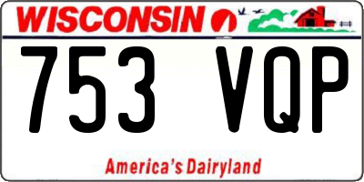 WI license plate 753VQP