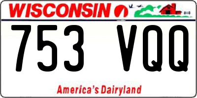 WI license plate 753VQQ