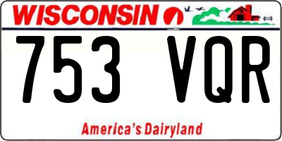 WI license plate 753VQR