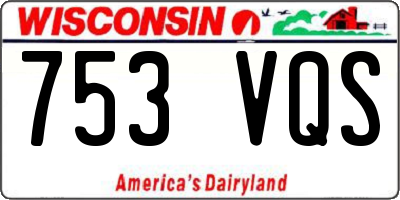 WI license plate 753VQS