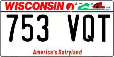 WI license plate 753VQT