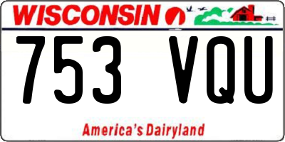 WI license plate 753VQU