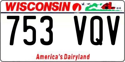 WI license plate 753VQV