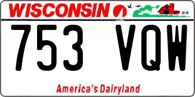 WI license plate 753VQW