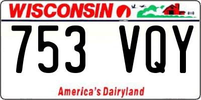 WI license plate 753VQY