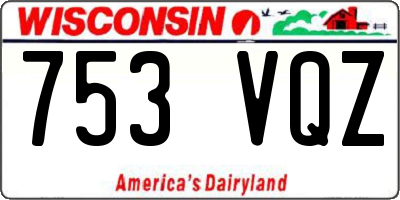 WI license plate 753VQZ